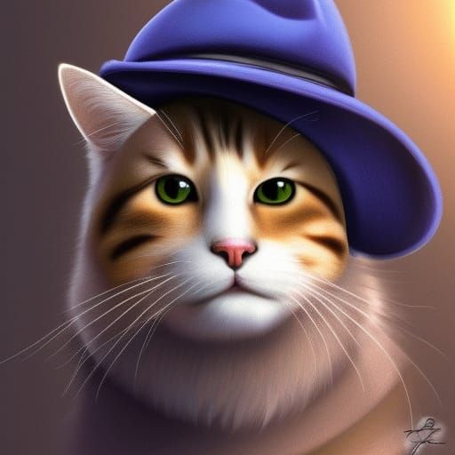 Fluffy Cat in Suit: Photorealistic Detail