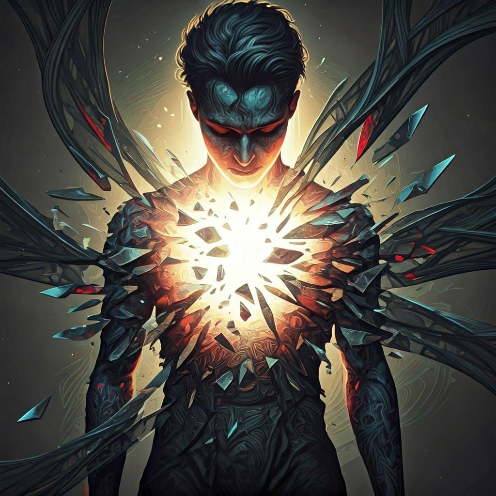 Healing Amidst Turmoil in Cyberpunk Style