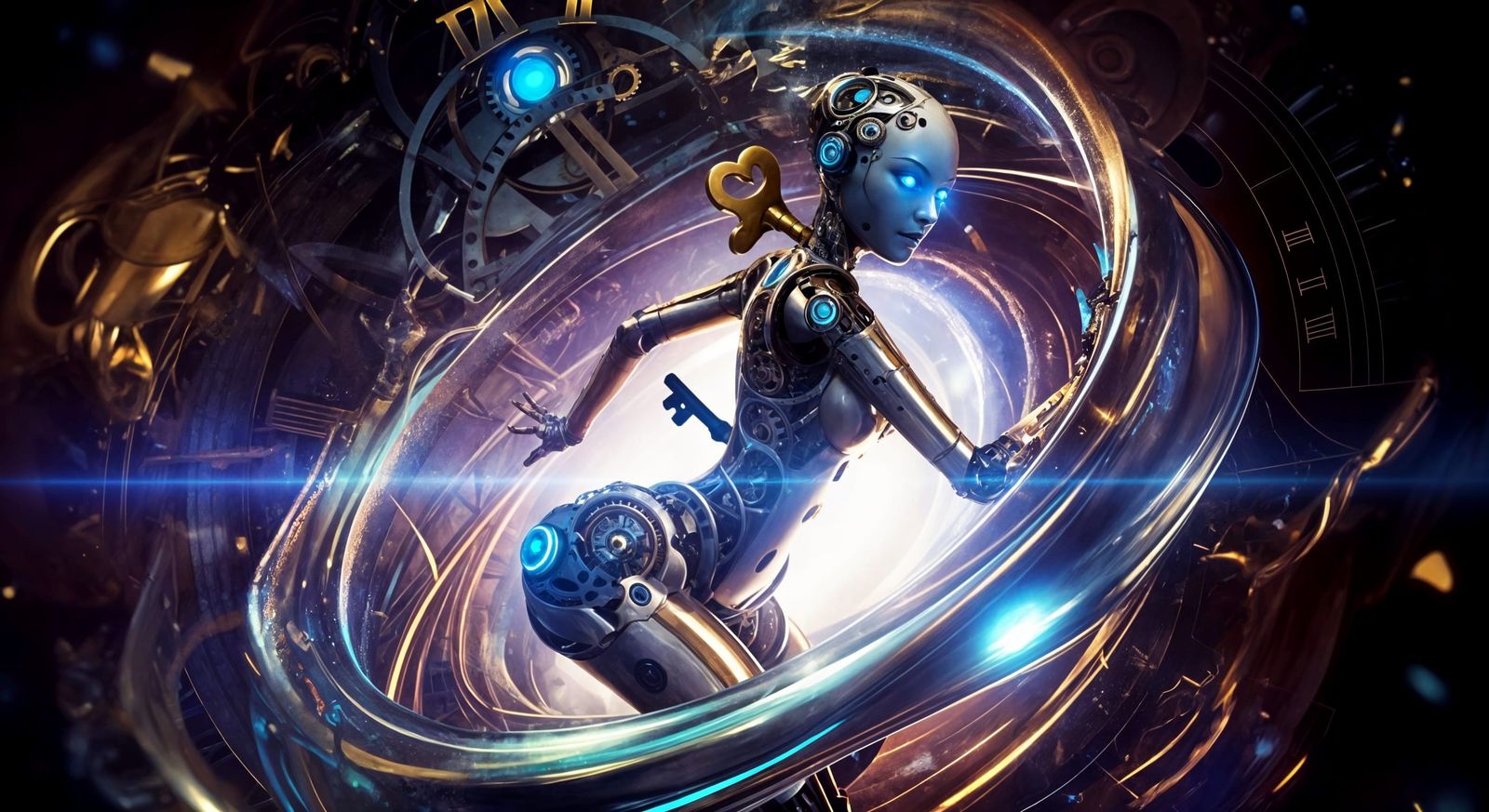 Steampunk Orianna Automaton with Clockwork Design