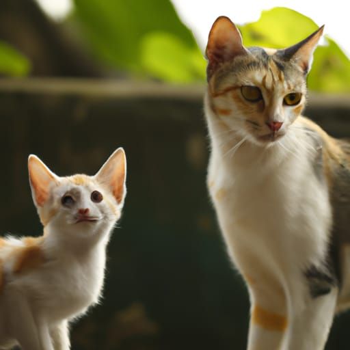 Cute Kitten with Mom: Professional Photography