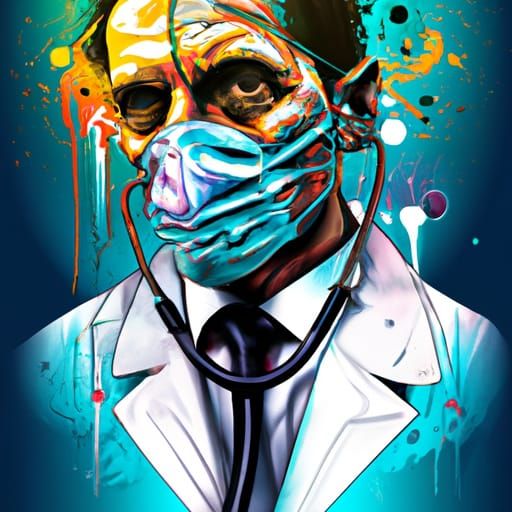 Hyperrealistic Doctor Death Splash Art Concept
