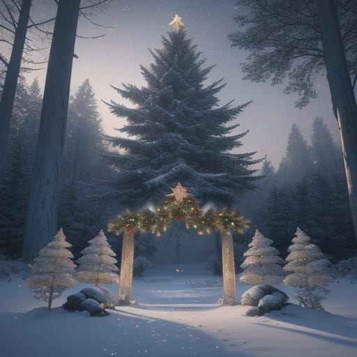Ethereal Christmas Star Illuminates Whimsical Winter Wonderl...