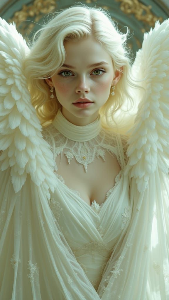 Whimsical Angel in Delicate Pastel Shades