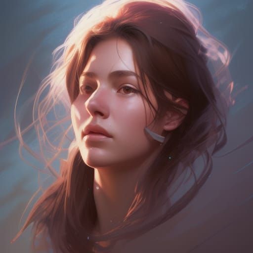 Olivia Rodrigo Portrait in Art Nouveau Style