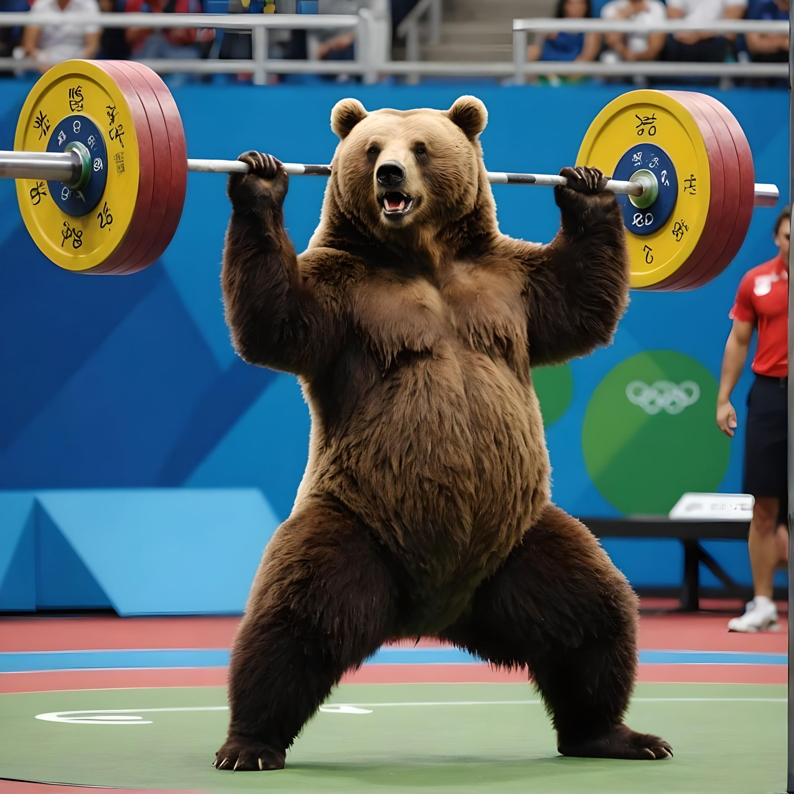 Bear Weightlifting at the Olympics