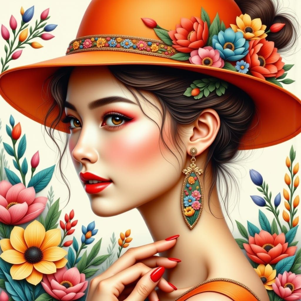 Ethereal Spring Goddess in Vibrant Paper Art