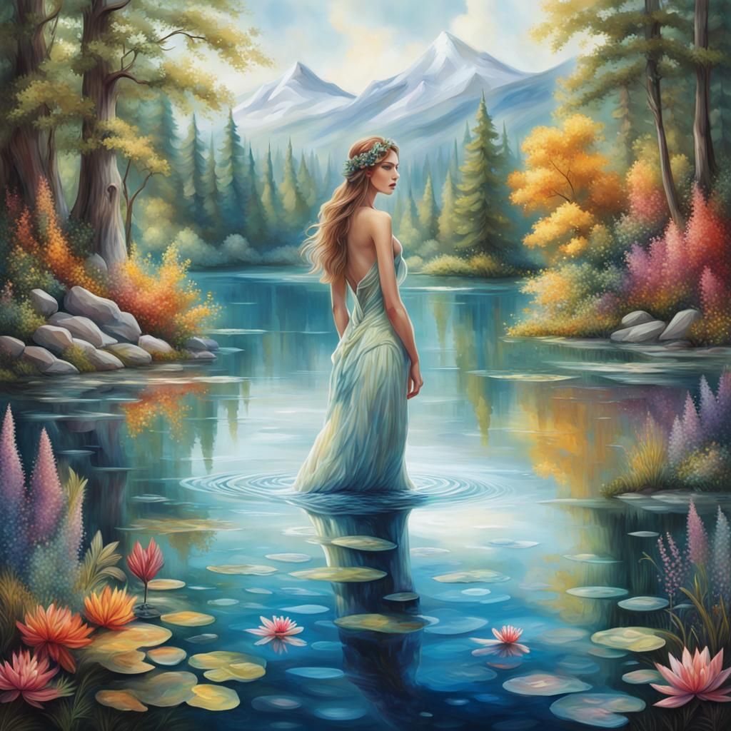 Lady of the Lake: A Colorful Reflection