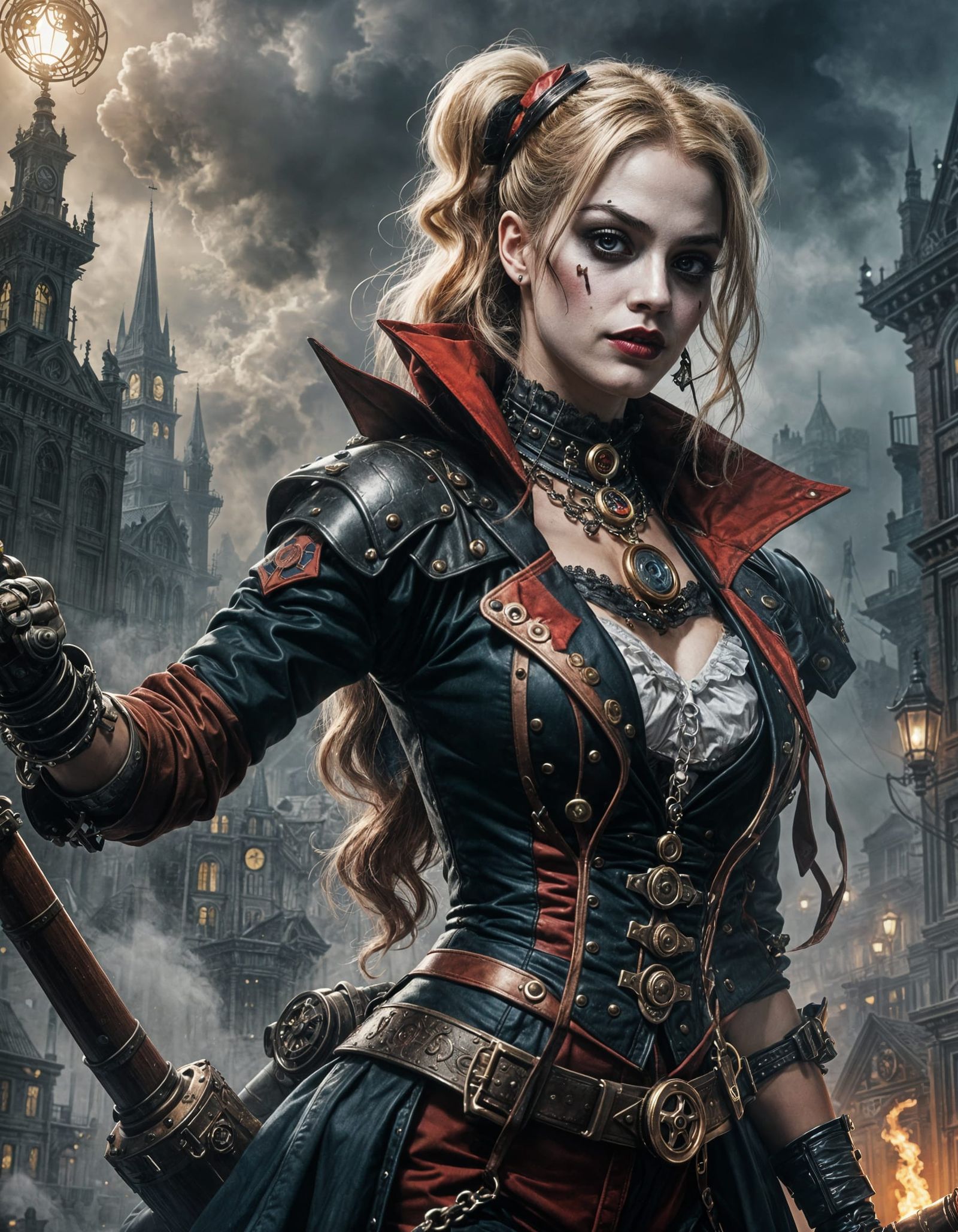 Steampunk Harley Quinn in Gotham by Gaslight