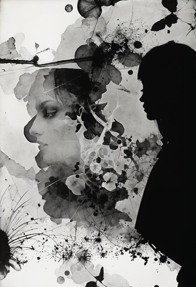 Gothic Dreamscape: A Surreal Rayograph Photogram