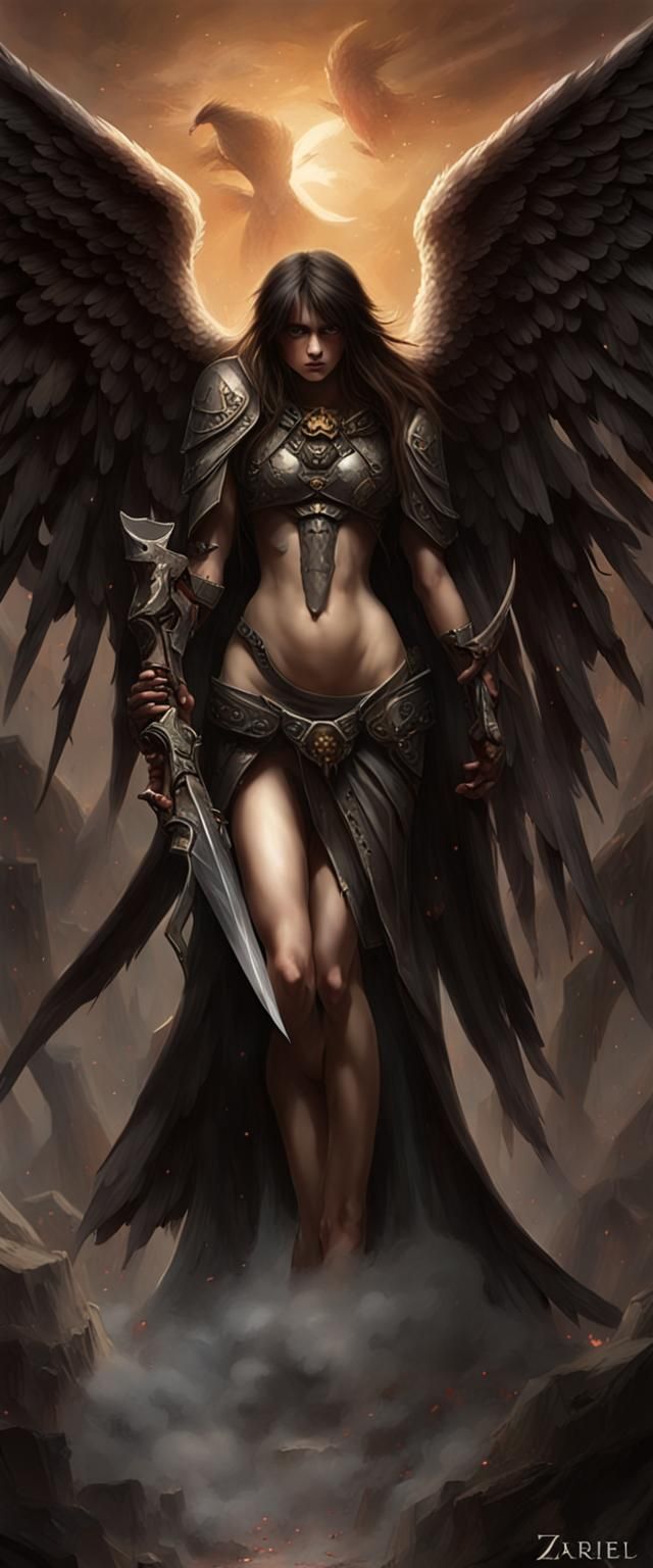 Wrathful Dark Angel Soldier Against Sin