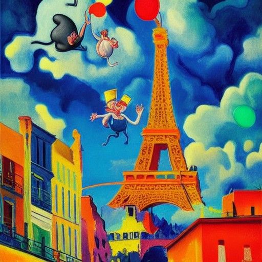 Ratatouille Mice Celebrate in Fauvist Style