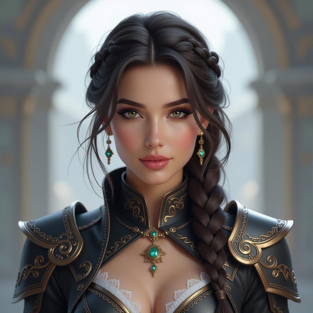 Fantasy Woman Portrait with Silverfade Hair