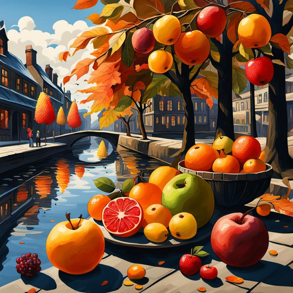 AI Generated Image of Various Fruits