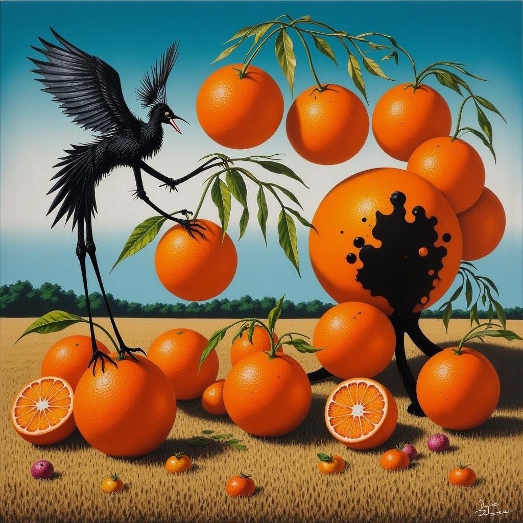 Surrealist Landscape at a Faire: Blood Orange Sunset