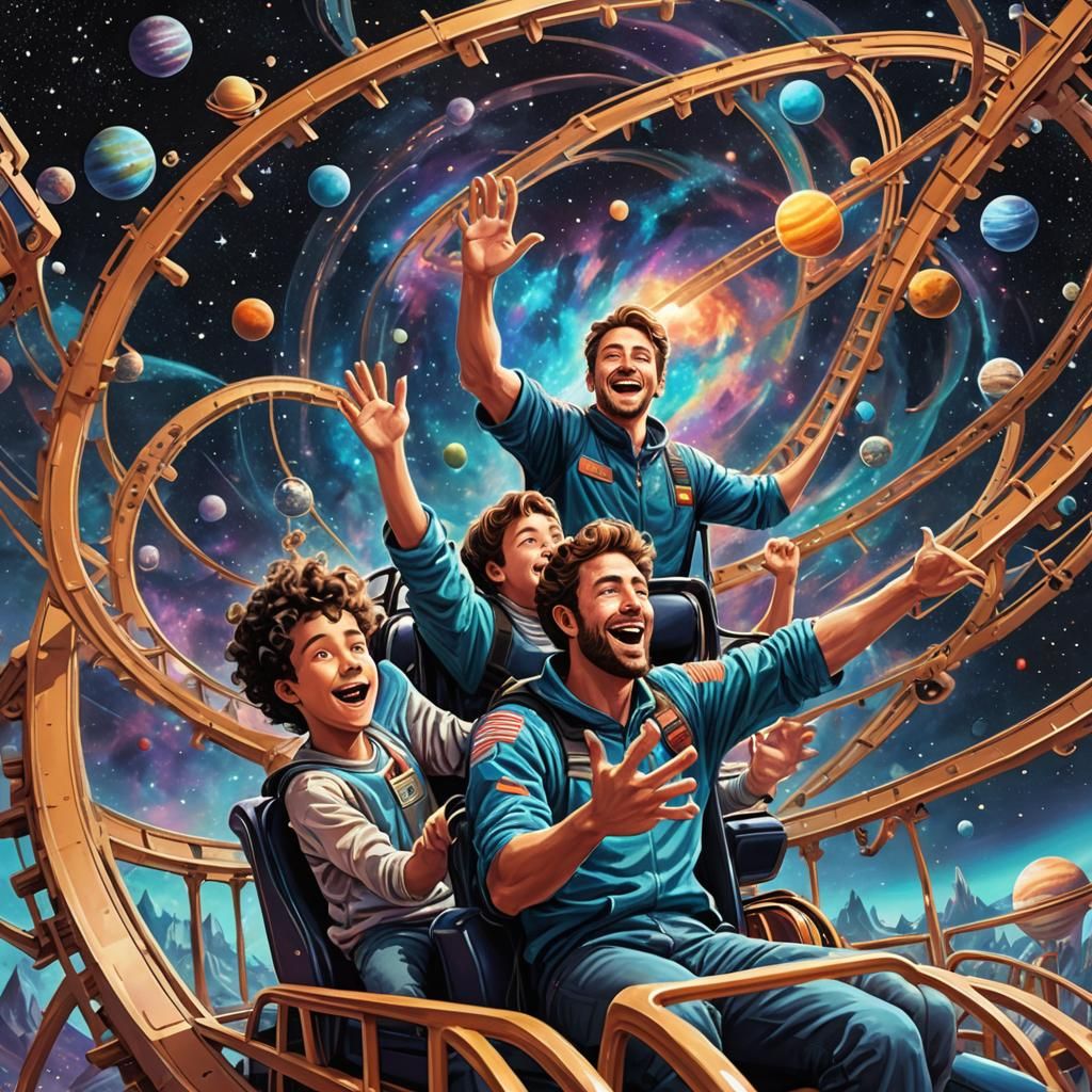 Father and Son's Cosmic Rollercoaster Ride