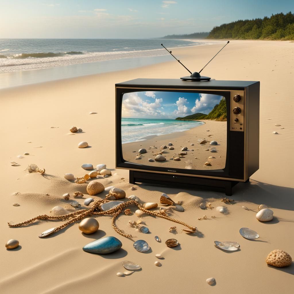 Beach TV Treasures in Cinematic Style