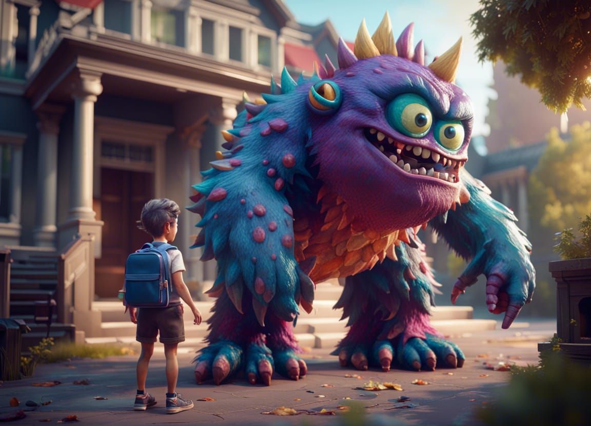Monsters' First Day of School: 3D Game Cinematic