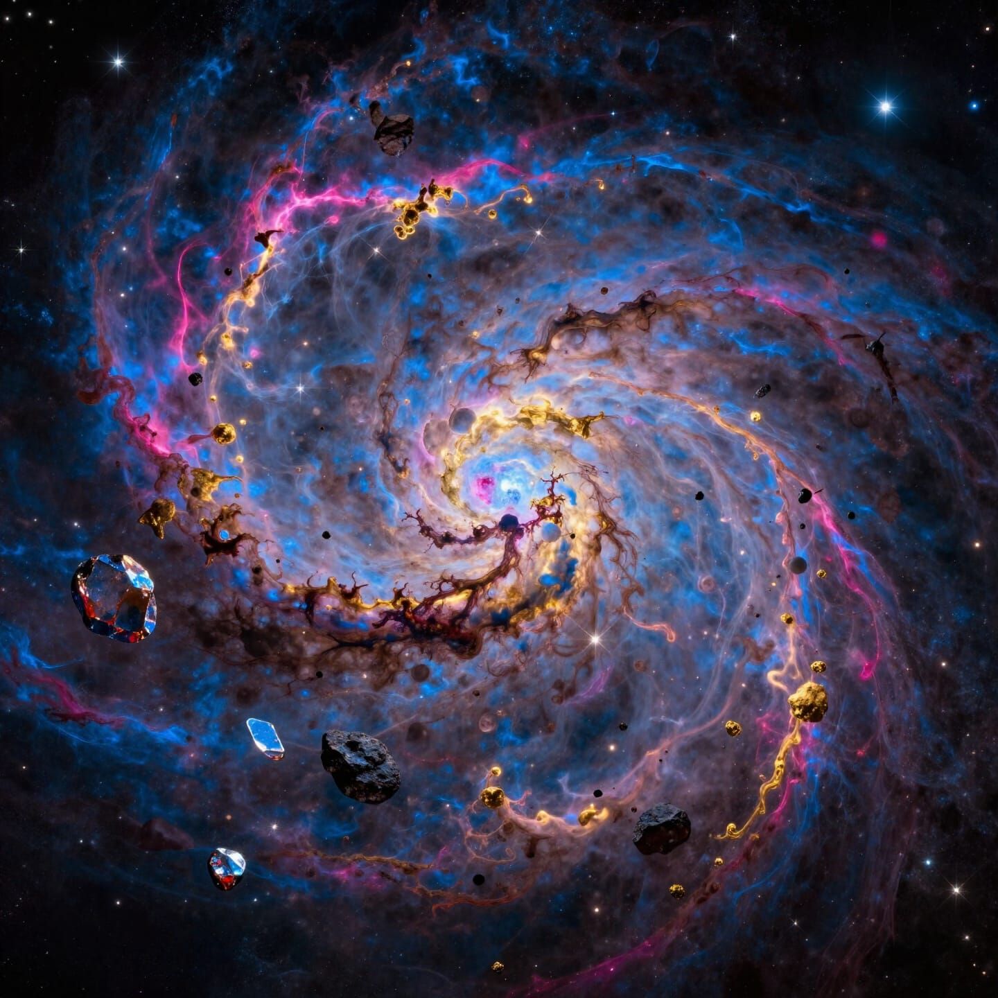 Hyperrealistic Cosmic Nebula Birth of a Galaxy