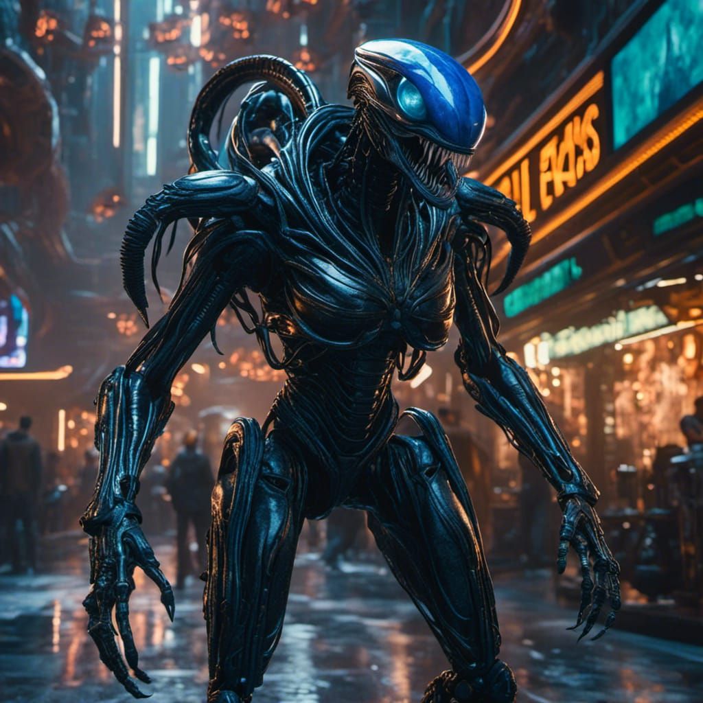 She Venom in Pixar-Style 3D Digital Art