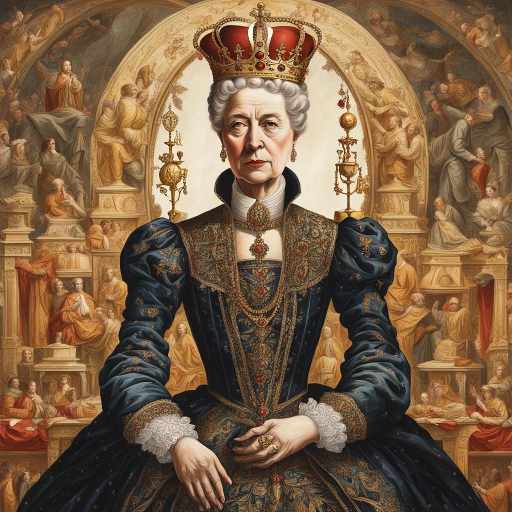 AI Interpretation of a Hedonistic Queen