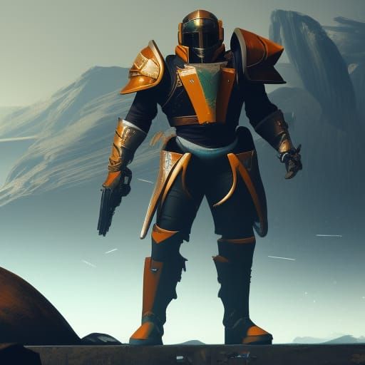 Shaxx from Destiny 2: Detailed Matte Painting