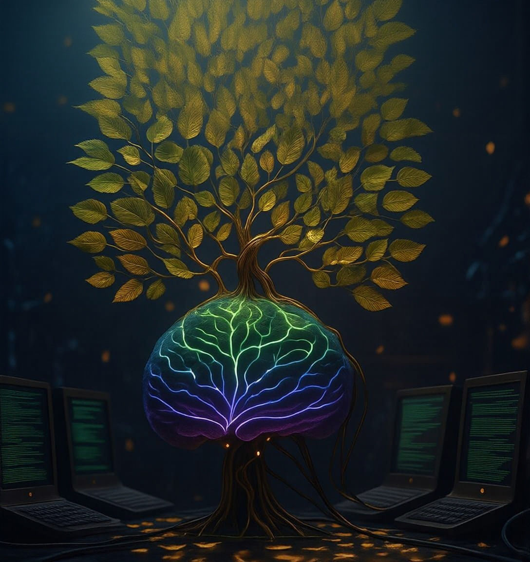 Mechanical Brain With Celtic Tree of Life