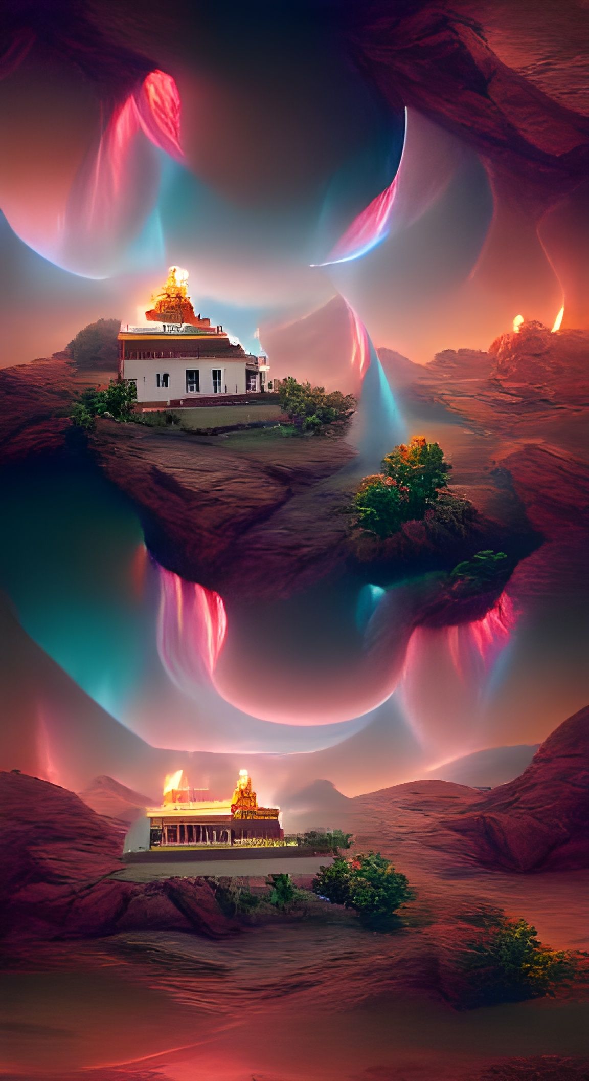 Meditation Temple in Art Nouveau Style