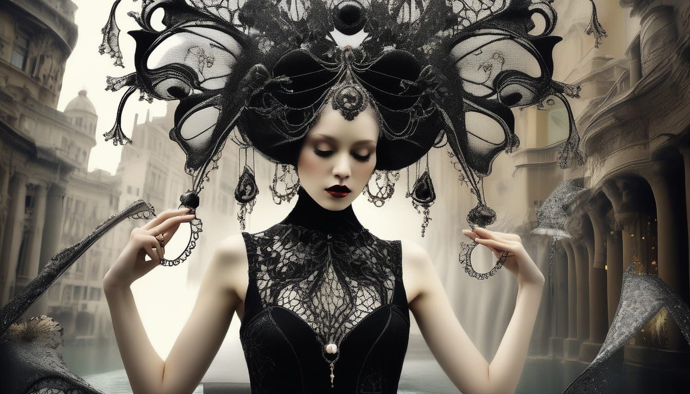 beautiful aetherpunk dark arts devolution city of fountains ...