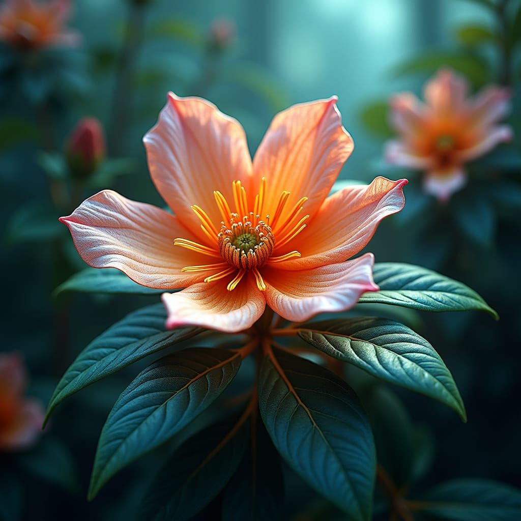 Lush Tagimoucia Flower in Mystical Environment