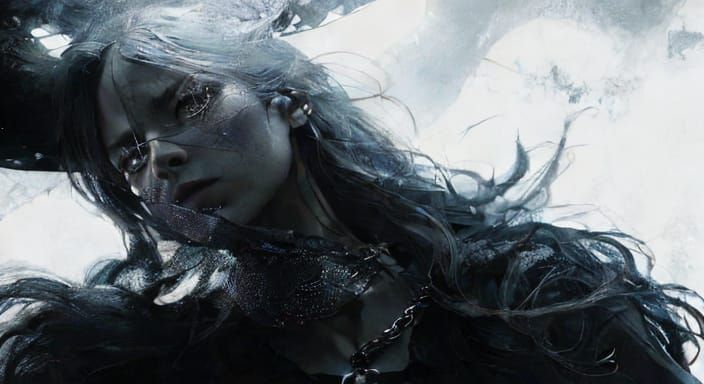 Moody Portrait of a Hidden Woman in Chiaroscuro