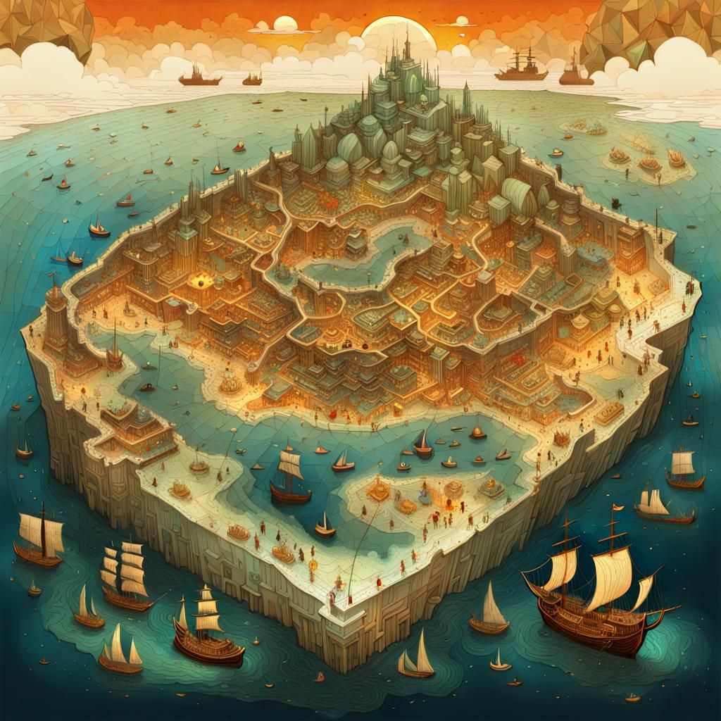 Treasure Island: A Detailed Pictorial Map