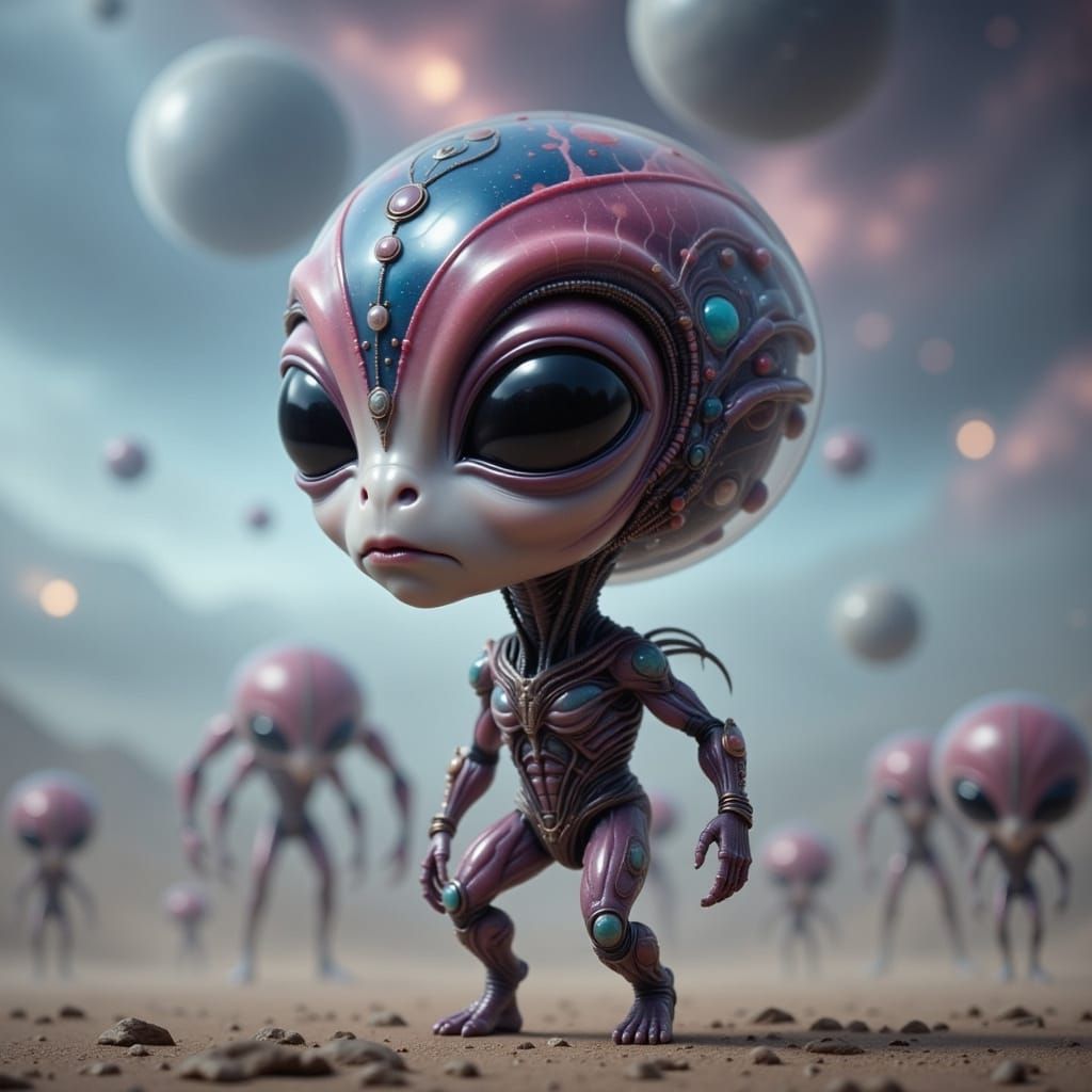 Ornate Alien Jewelry on Dusty Planet