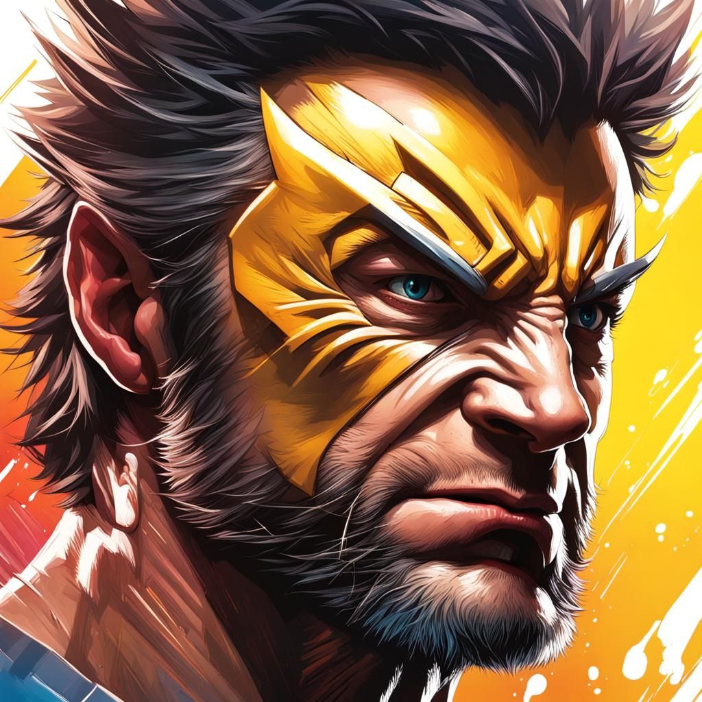 Hyperrealistic Wolverine Concept Art Portrait
