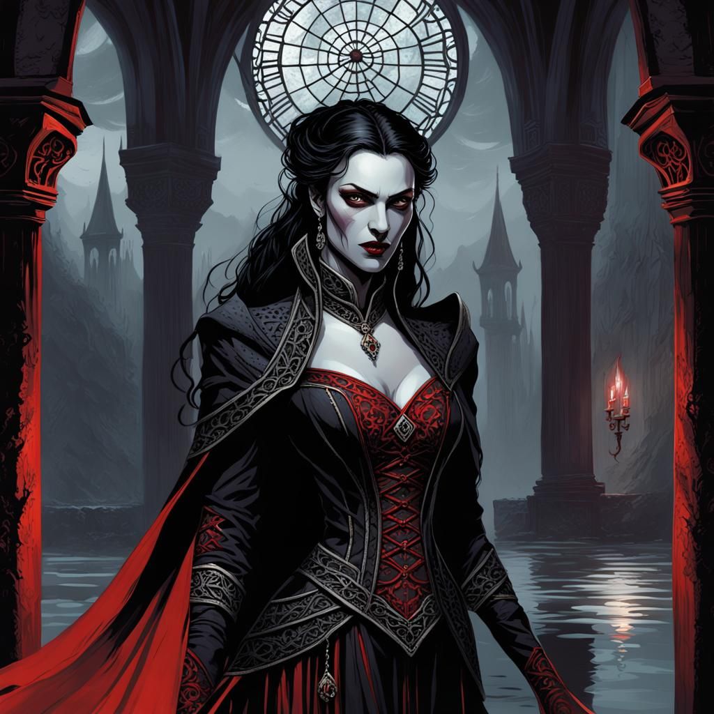 Strahd's Vampire Bride in Dark Fantasy Art