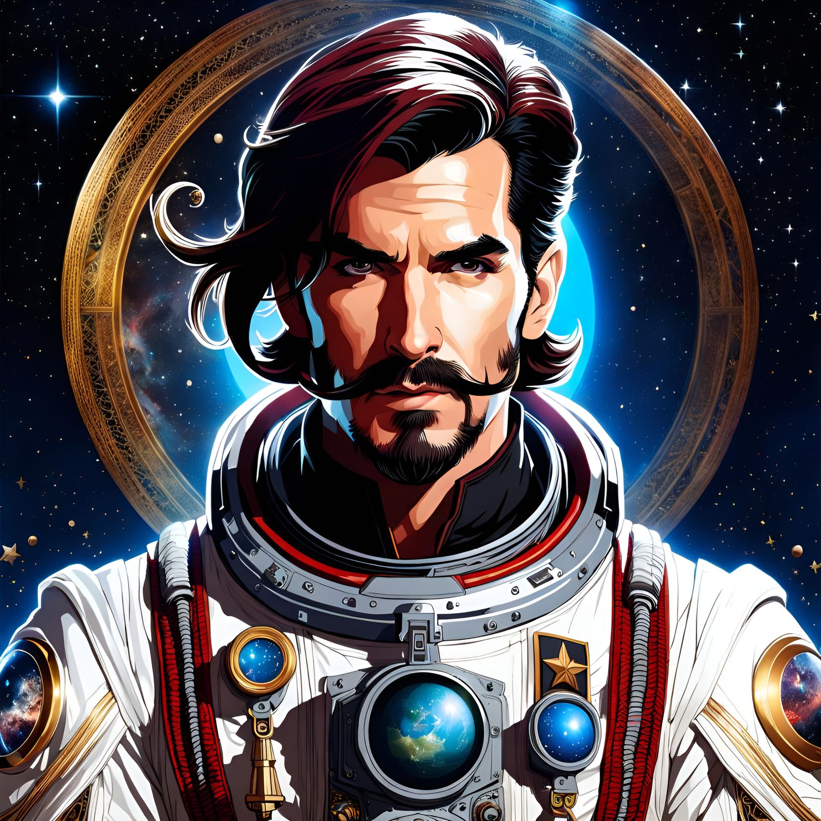 Captain Hook as Astronaut Portrait