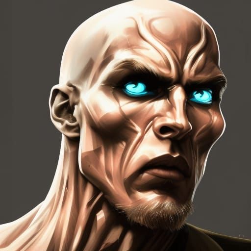 German Supervillain Portrait in Detailed Concept Art