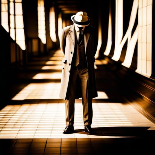 The Invisible Man: Shadowy Hyperrealistic Portrait