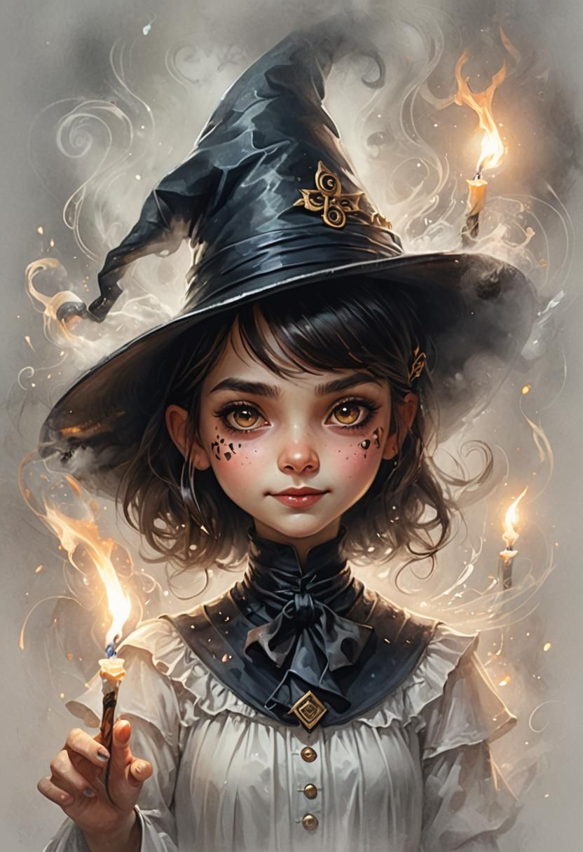 Ethereal Girl Magician in Fantasy Artwork