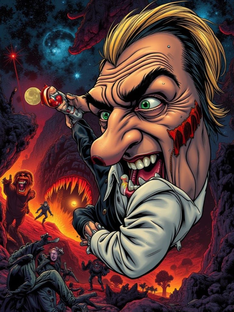 Space Balls Movie Poster in Graphic Novel Pop-Art Style