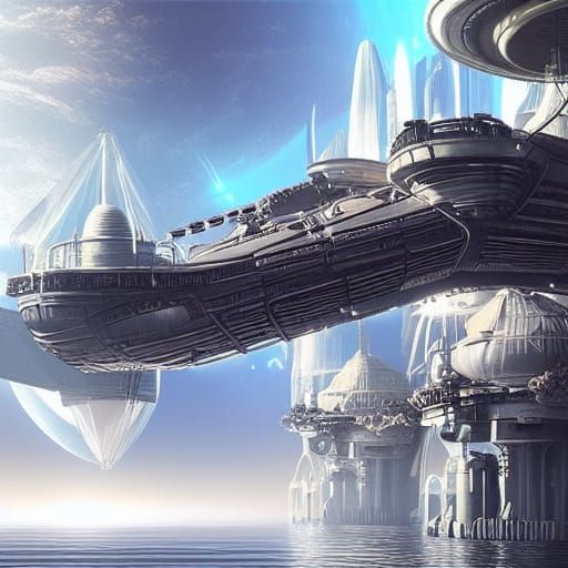 Dramatic Space Station Docking: Digital Matte Painting