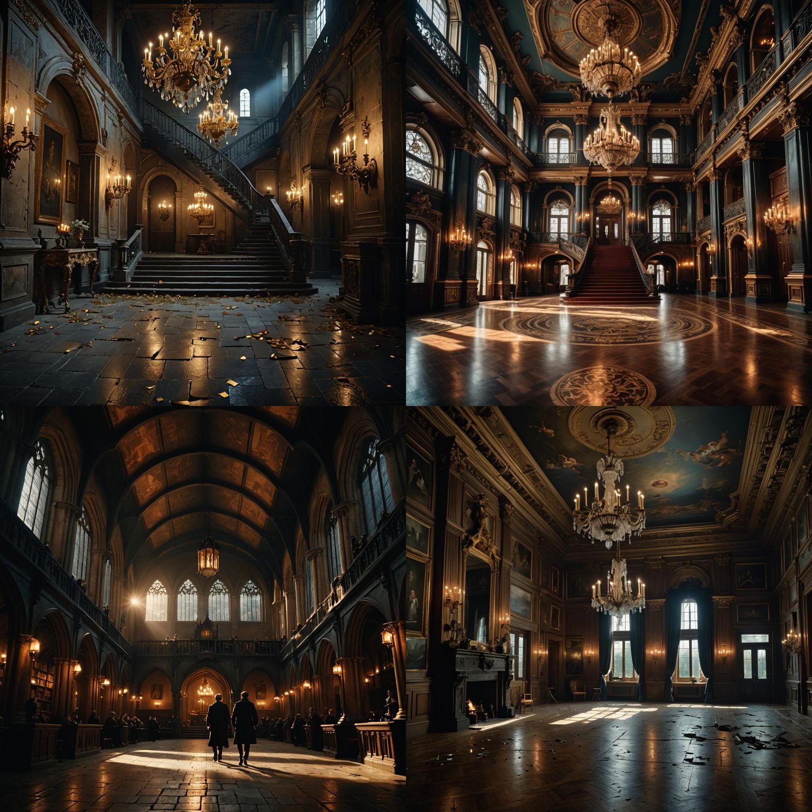 Hyperrealistic Grand Hall with Intricate Details