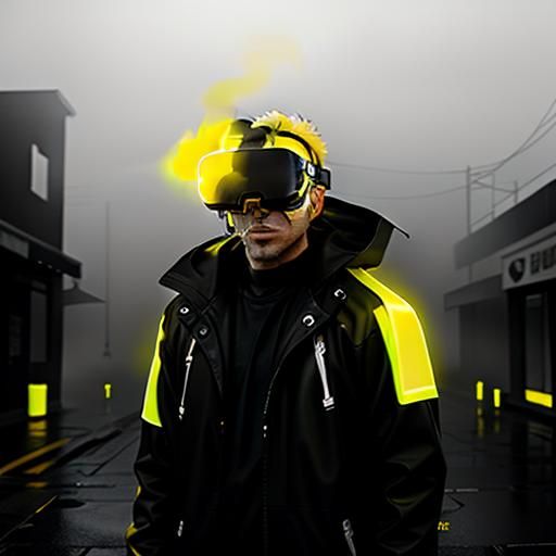 Smoky VR Scene with Yellow Light