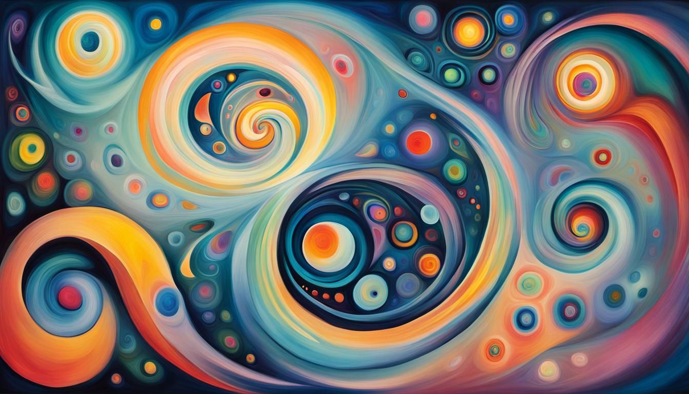 Glowing Iridescent Shapes Emerge from Vortex