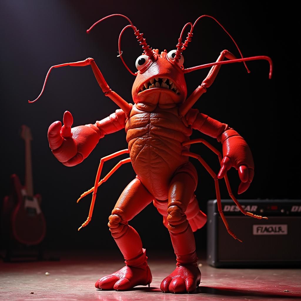 Rock Lobster Dances on Stage
