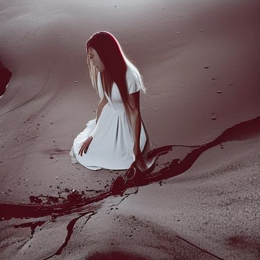 Melting Broken Heart on White Table