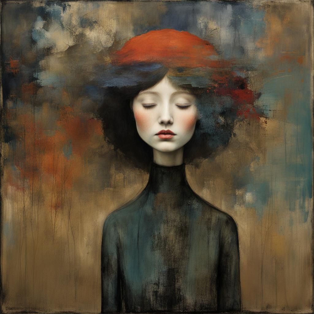 Abstract Blurred Face Inspired by Julie Arkell