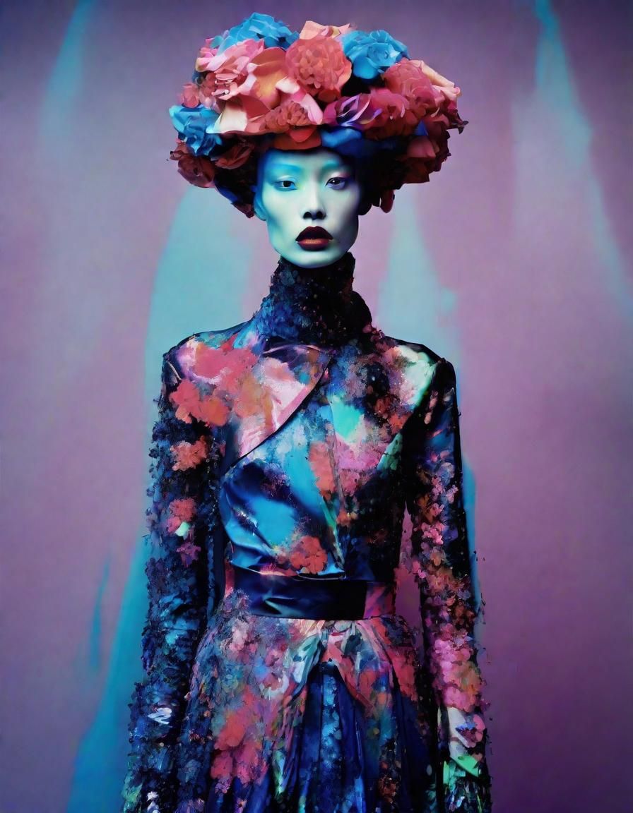 Uncanny Woman in Glitchcore Couture