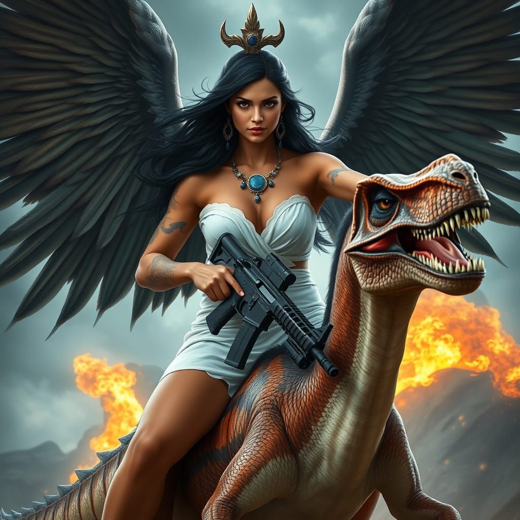 Mythical Queen Ishtar Unleashes Power in Epic Fantasy Battle