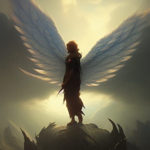 Cloud Wings in Dark Fantasy Style