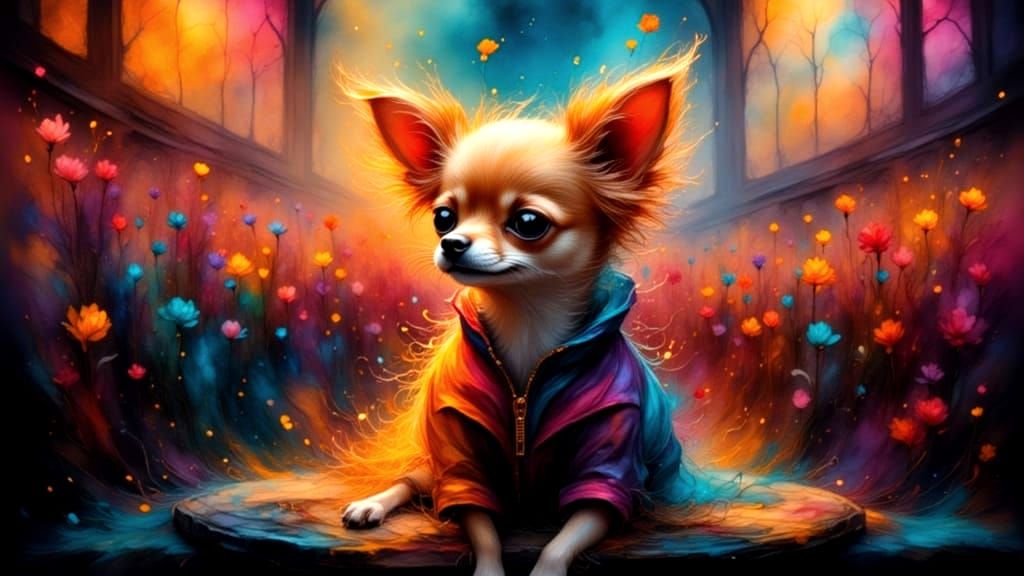 Animated Chihuahua at Heavy Metal Concert